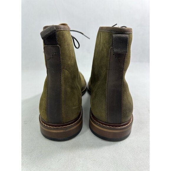 Shoe The Bear Mens Curtis Waxed Suede Lace Up Khaki Green 10 US 43 EU EUC main image 4